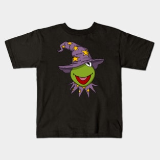 Halloween Wizard Kermit Kids T-Shirt